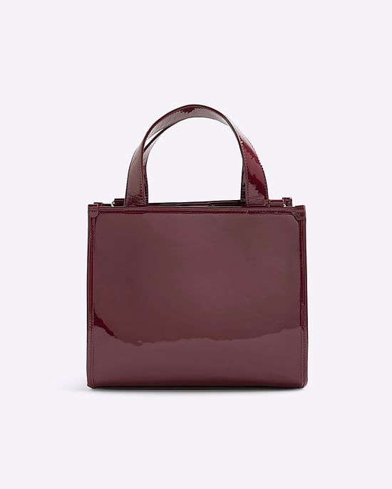 River Island Womens Tote Bag Red Ri Embossed Monogram - Image 2