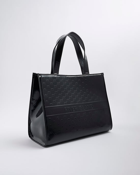 River Island Womens Shopper Bag Black Ri Embossed - Image 1
