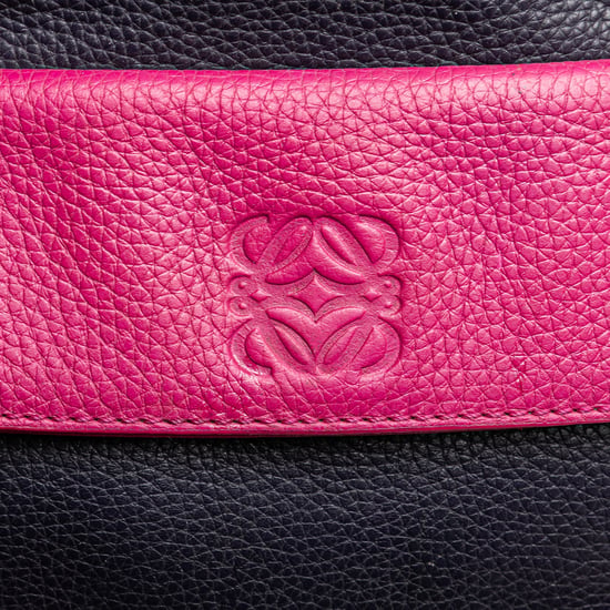 Leather Satchel Handbag Twotone Design - Image 6