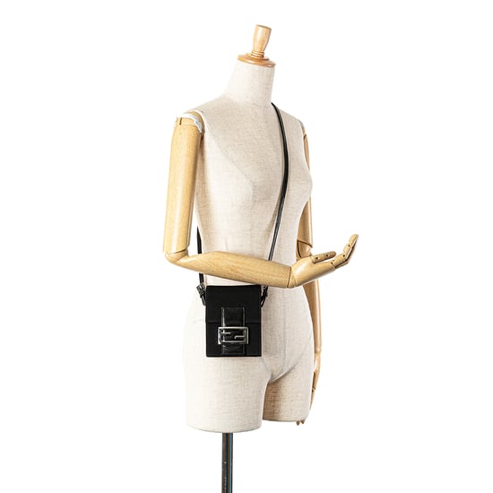 Black Canvas Crossbody Bag - Image 1