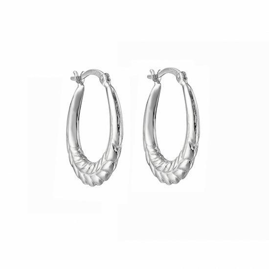 Sterling Silver Plaited Rope Hoops - Image 1