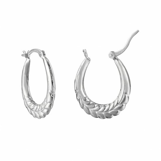 Sterling Silver Plaited Rope Hoops - Image 3