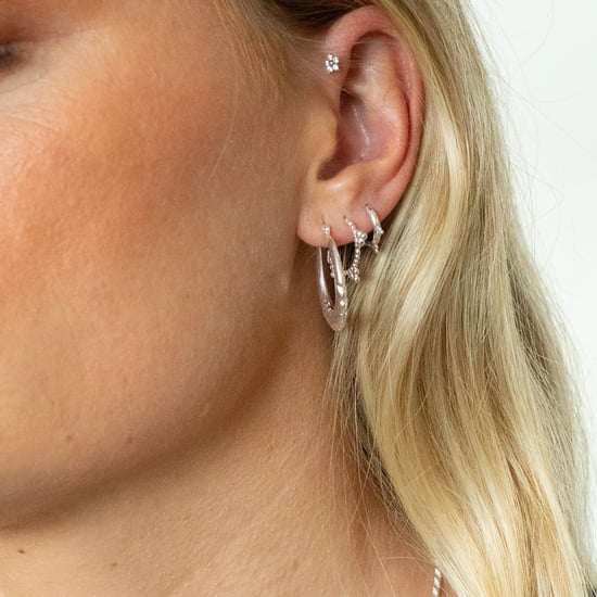 Sterling Silver Plaited Rope Hoops - Image 4