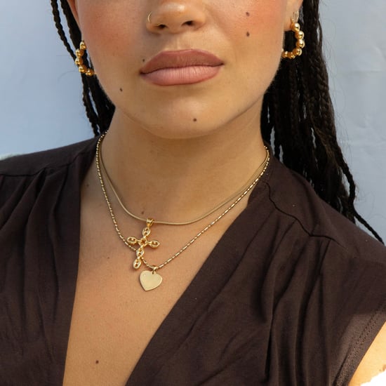 18ct Gold Plated Ball Creole Hoops - Image 4