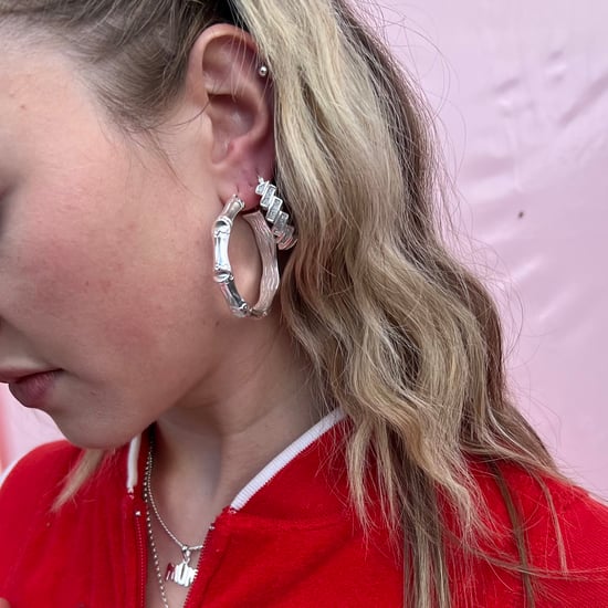 Sterling Silver Glitter Hoops - Image 4