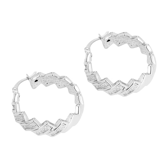 Sterling Silver Glitter Hoops - Image 5