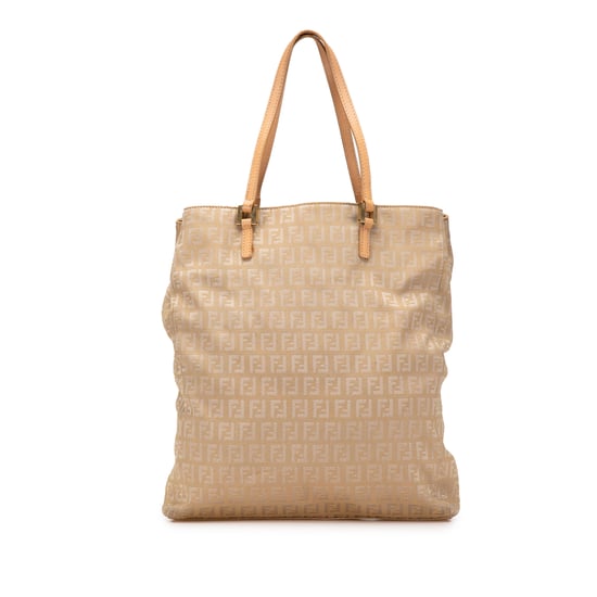 Beige Fendi Logo Schoudertas - Image 1