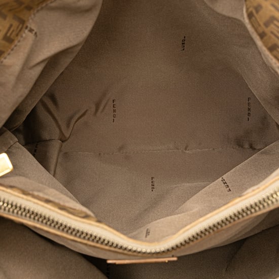 Beige Fendi Logo Schoudertas - Image 5
