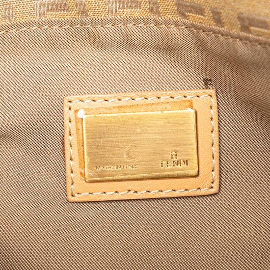 Beige Fendi Logo Schoudertas - Image 6