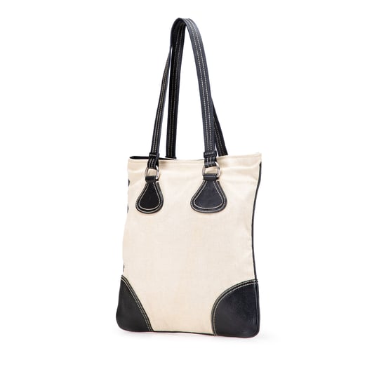 Tote Bag Canvas Leather Trim - Image 2
