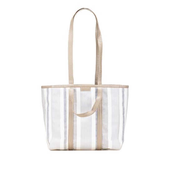 Striped Canvas Tote - Image 1