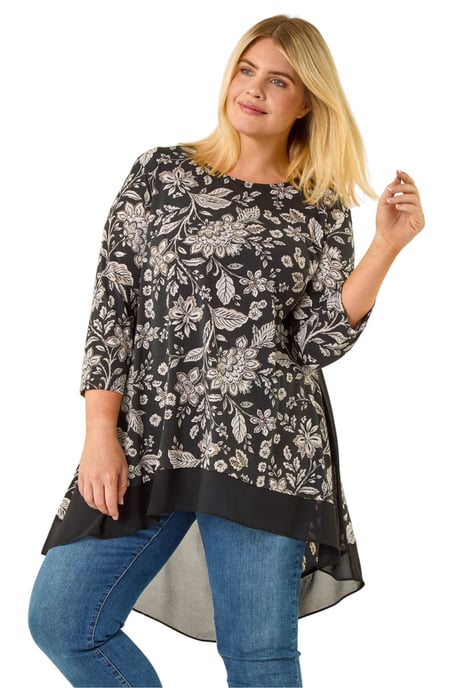 Curve Floral High Low Top - Image 1