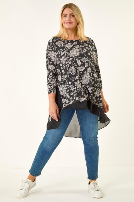 Curve Floral High Low Top - Image 3