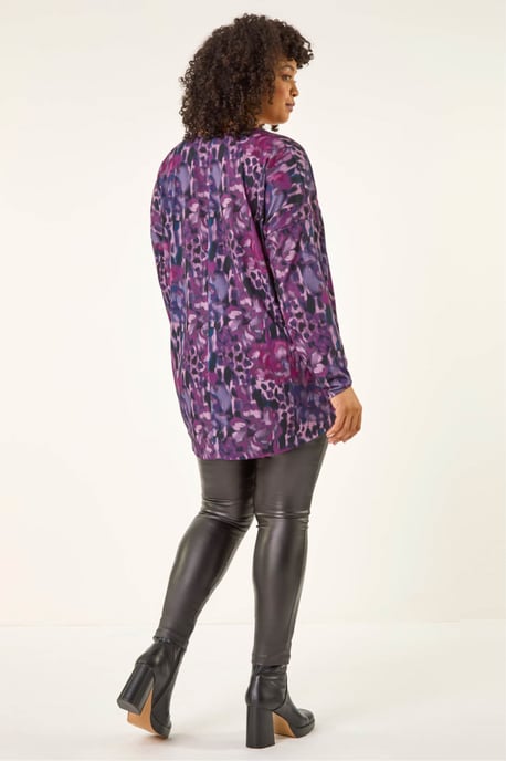 Curve Printed Stretch Tunic Top - Image 3