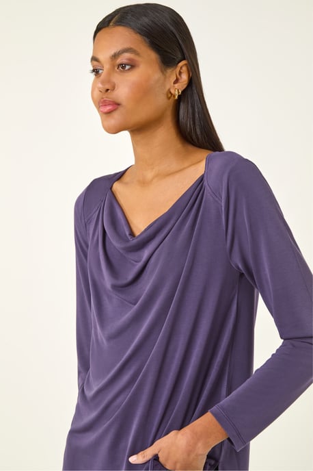 Cowl Neck Premium Stretch Top - Image 4