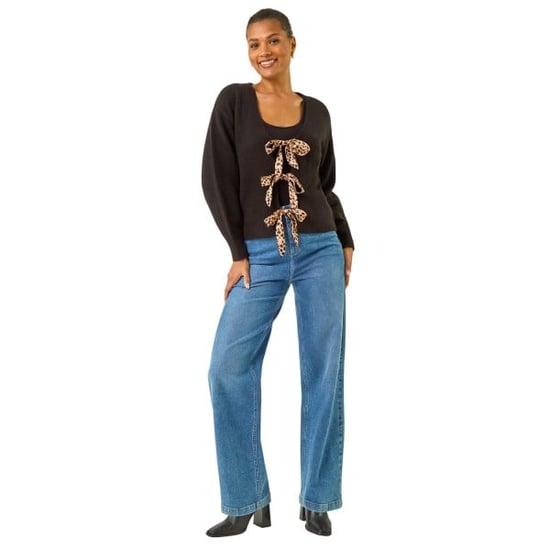 Animal Tie Front Knit Cardigan - Image 2