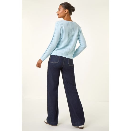 Bow Front Buttoned Knit Cardigan - Image 4