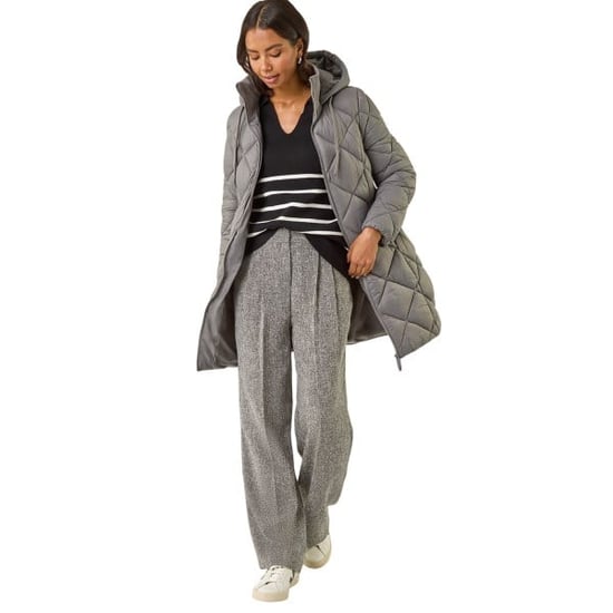 Diamond Quilt Padded Coat - Image 2