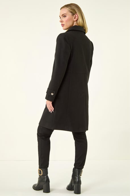 Petite Double Breasted Military Coat - Image 3
