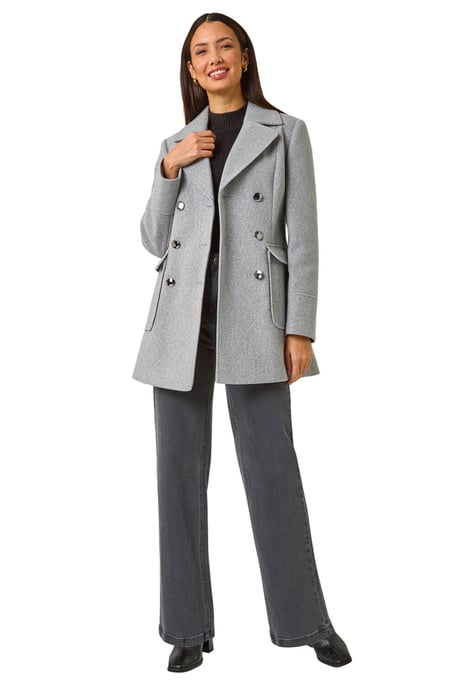 Double Breasted Longline Coat - Image 2