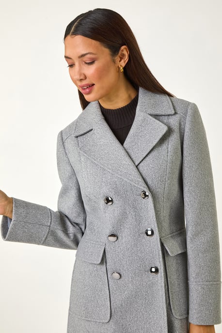 Double Breasted Longline Coat - Image 3