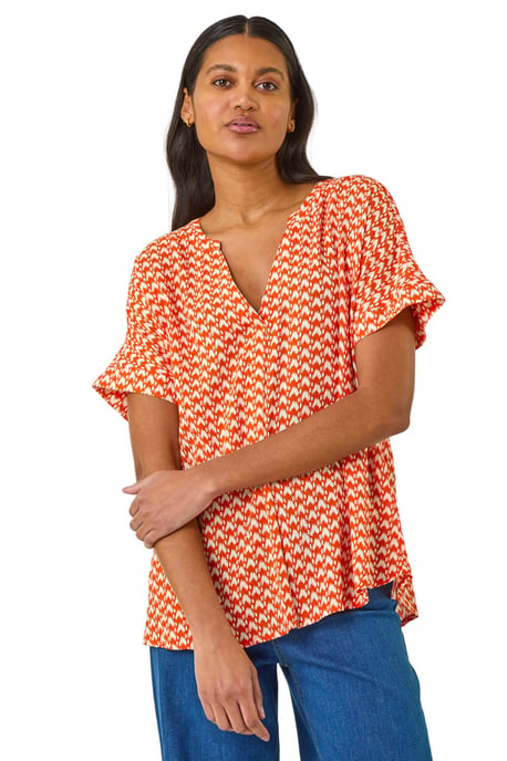 Abstract Print Tunic Top - Image 1