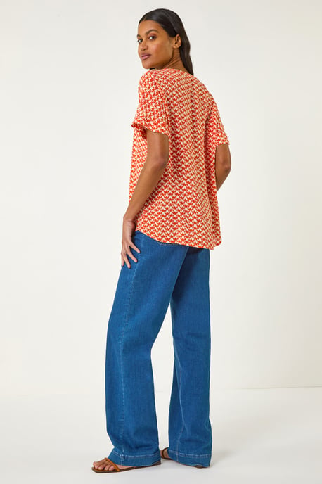 Abstract Print Tunic Top - Image 4