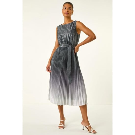 Pleated Ombre Midi Dress - Image 2