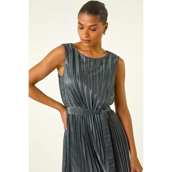 Pleated Ombre Midi Dress - Image 4