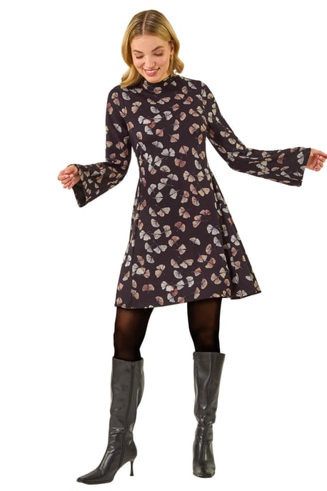 Leaf Godet Hem Dress - Image 2