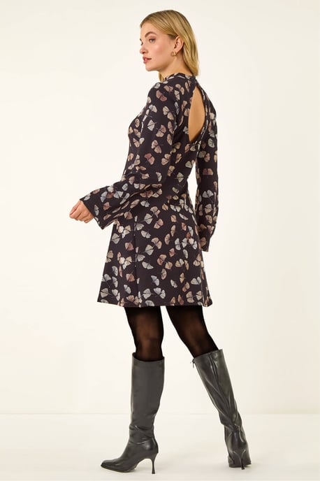 Leaf Godet Hem Dress - Image 4