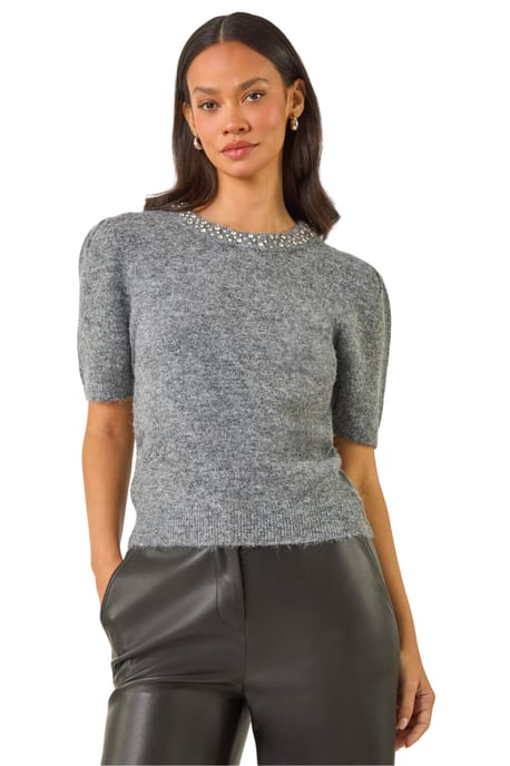Diamante Jewelled Knit Jumper - Image 1