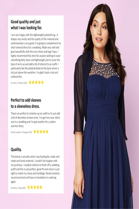 Ruched Hem Chiffon Bolero - Image 3