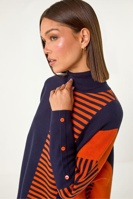 Stripe Colour Block Jumper - Image 3