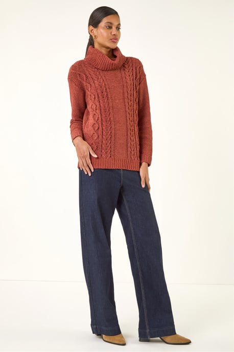 Chenille Roll Neck Knit jumper - Image 3