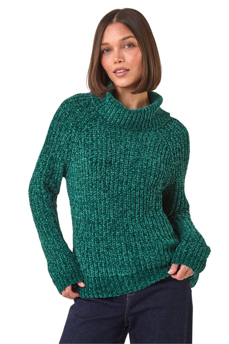 Cowl Neck Chenille Knit Jumper - Image 1