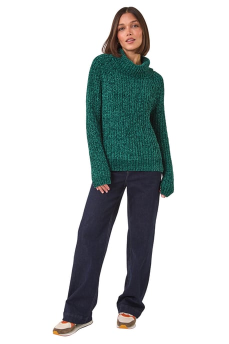 Cowl Neck Chenille Knit Jumper - Image 2