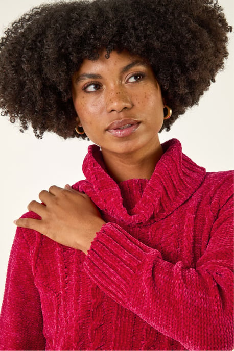 Chenille Roll Neck Knit jumper - Image 2