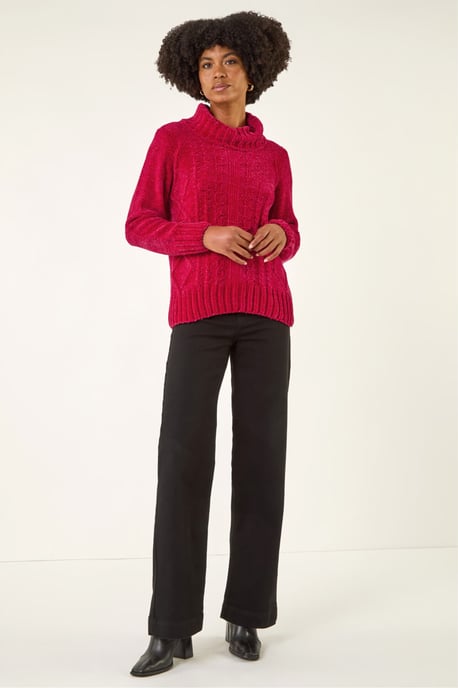Chenille Roll Neck Knit jumper - Image 3