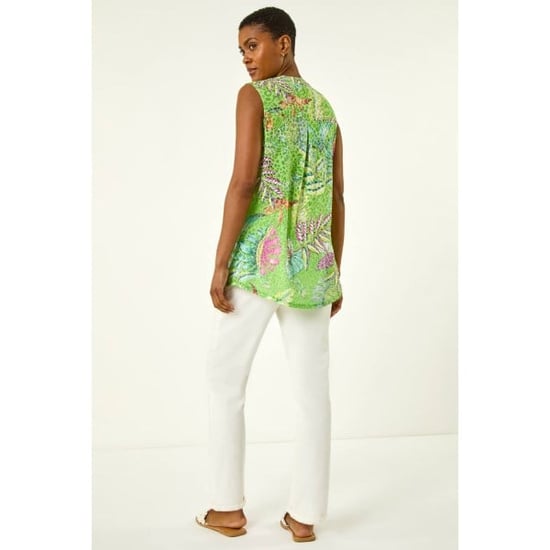 Burnout Tropical Pintuck Shirt - Image 3