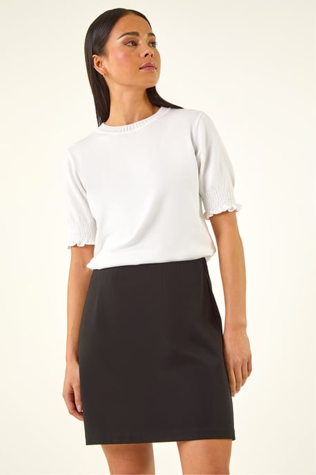 Petite Ponte Stretch Pencil Skirt - Image 3