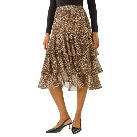 Animal Print Ruffled Skirt - Image 1