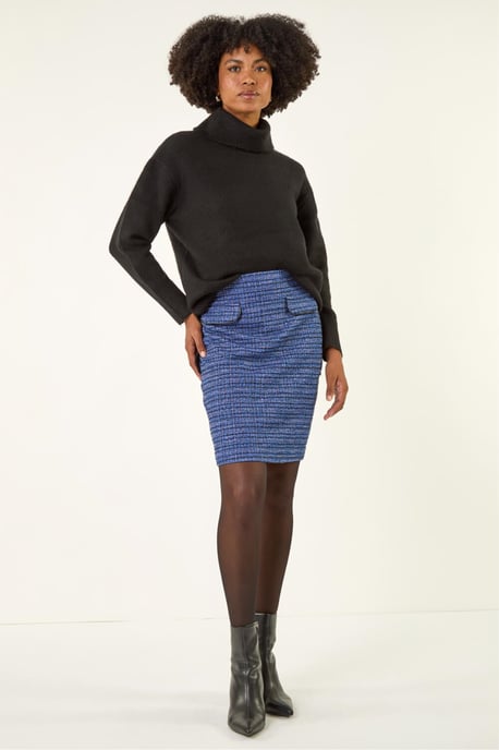 Pocket Front Textured Skirt - Image 3