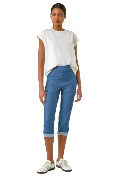Turn Up Stretch Cargo Trousers - Image 2