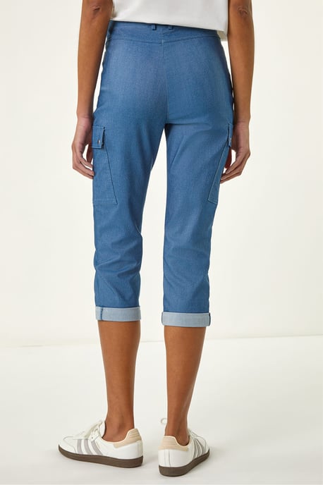 Turn Up Stretch Cargo Trousers - Image 4