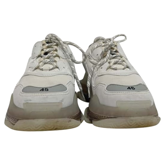 Balenciaga Triple S Doorzichtige Zolen Sneakers in Witte Polyester - Image 2