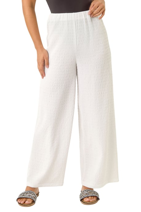 Petite Textured Stretch Trouser - Image 1