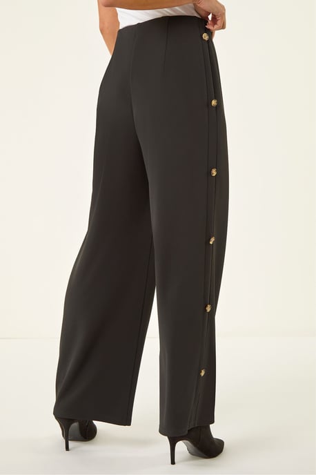 Petite Button Detail Stretch Trouser - Image 4