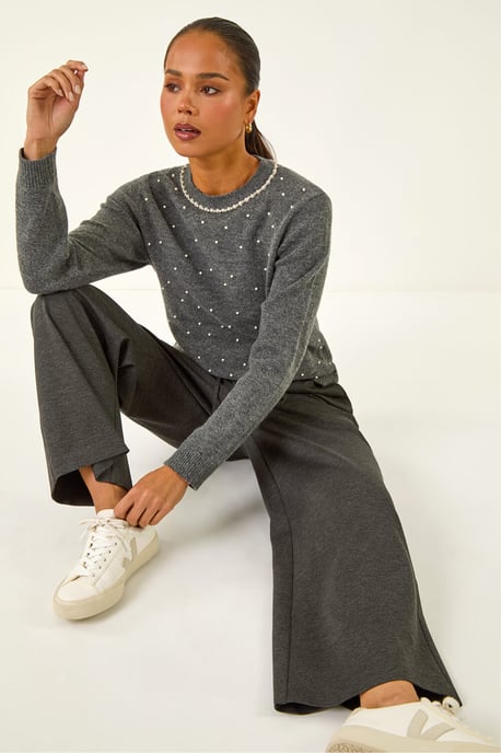 Petite Drawstring Ponte Trouser - Image 3