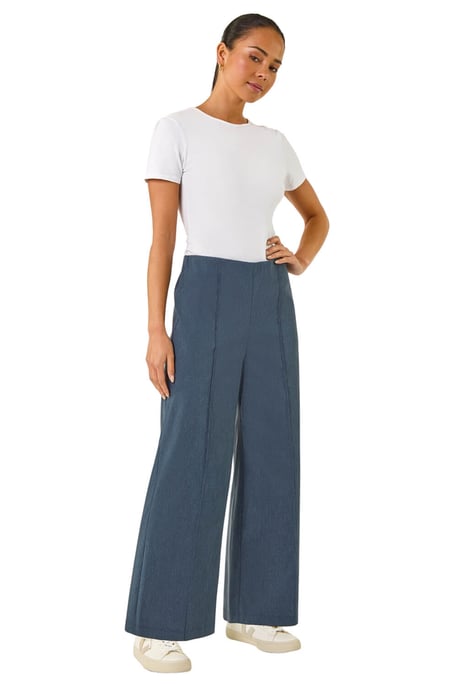 Petite Pintuck Wide Leg Stretch Trouser - Image 2
